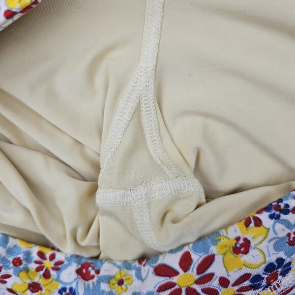 Toad & Co Skirt Womens Medium Yellow Floral Skort Athleisure Organic Cotton - Picture 6 of 8